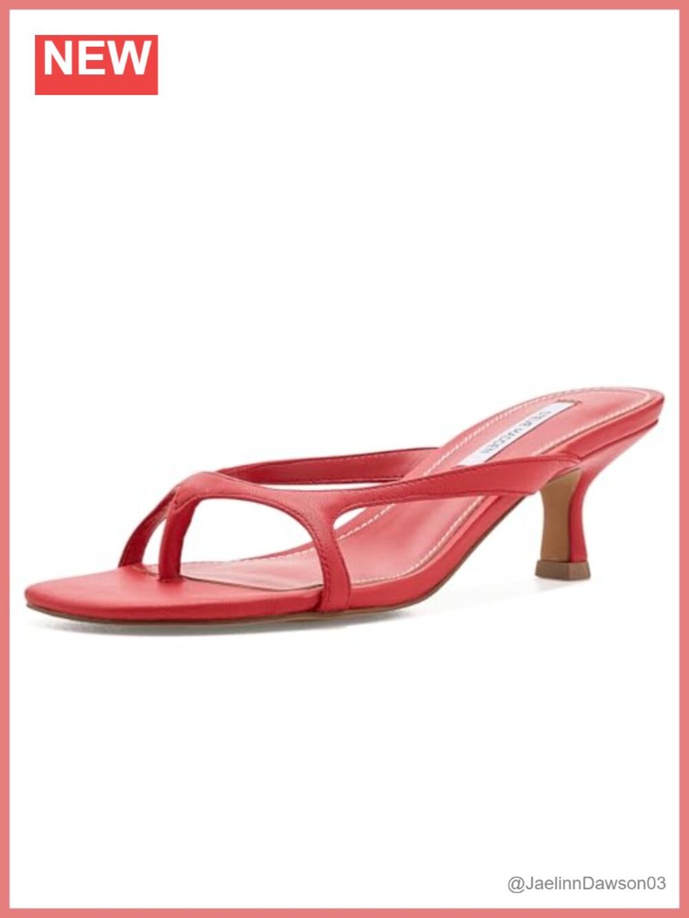 Steve Madden Women's Leather Kitten Heel Slide Sandals Open Toe Slip On
